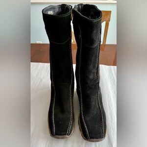 ALDO 12" Winter Boot Women Sz US 6.5 EU 37 Italian Suede Leather MidCalf SideZip